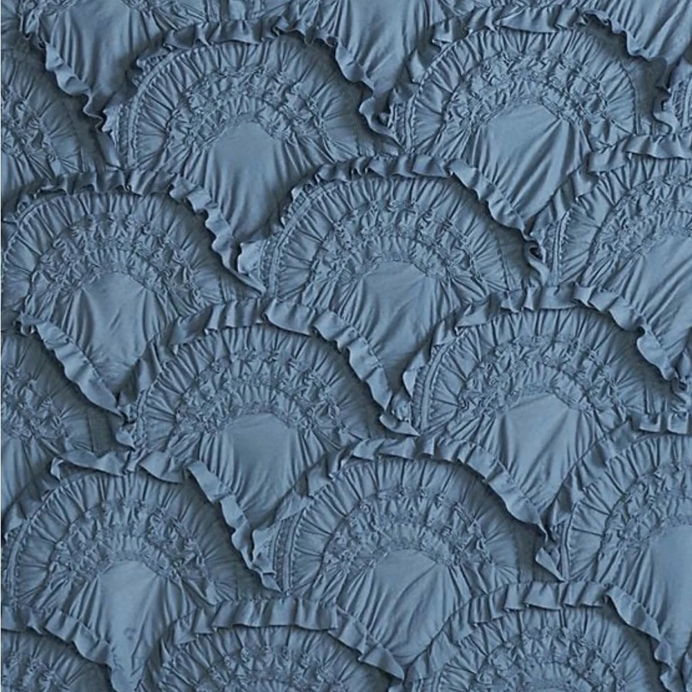 Anthropologie Rivulets bedding Standard pillow sham Blue gray 20” X 26” EUC